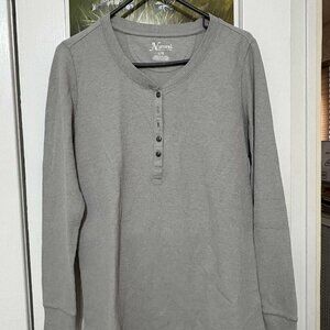 Women's Waffle Knit V-Neck Henley